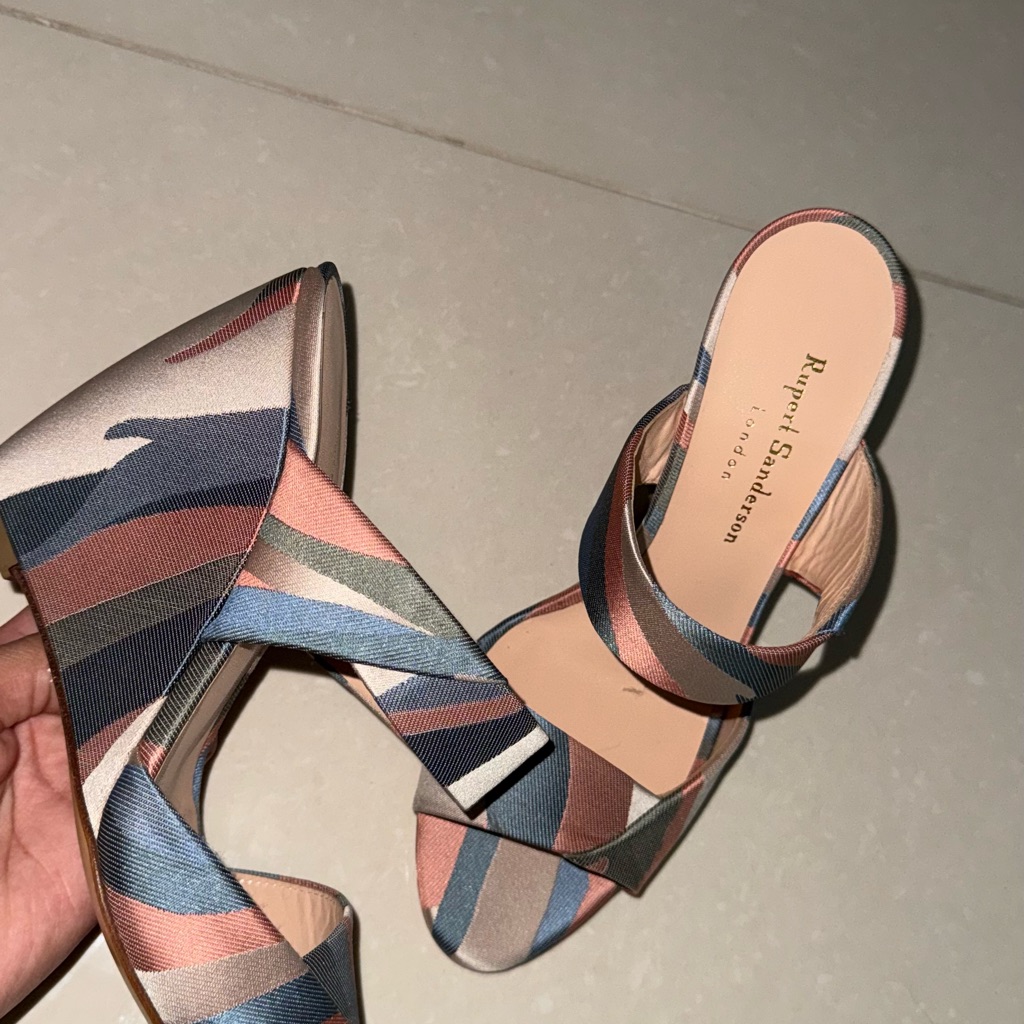 Rupert Sanderson Blue And Pink Platform Heels